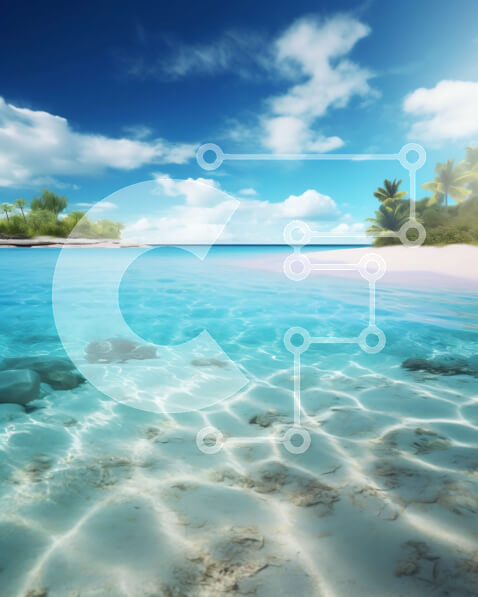 Intra Συλλεκτικό Ξύλινο Παζλ Plywood  4mm - Όμορφη εικόνα μιας τροπικής παραλίας μια ηλιόλουστη μέρα Σε Ξύλινο Κουτί - Διαστάσεις: 10x10 cm – 25 κομμάτια