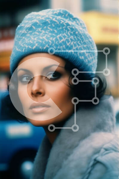 Intra Συλλεκτικό Ξύλινο Παζλ Plywood  4mm - Κομψή γυναίκα που κοιτάζει μακριά στην απόσταση Σε Ξύλινο Κουτί - Διαστάσεις Puzzle: 10x10 cm – 25 κομμάτια