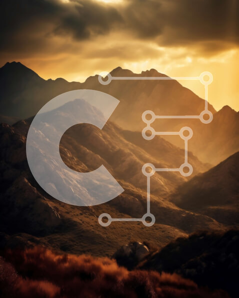 Intra Συλλεκτικό Ξύλινο Παζλ Plywood  4mm - Όμορφο ηλιοβασίλεμα πάνω από μια οροσειρά με σύννεφα στον ουρανό Σε Ξύλινο Κουτί - Διαστάσεις: 10x10 cm – 25 κομμάτια