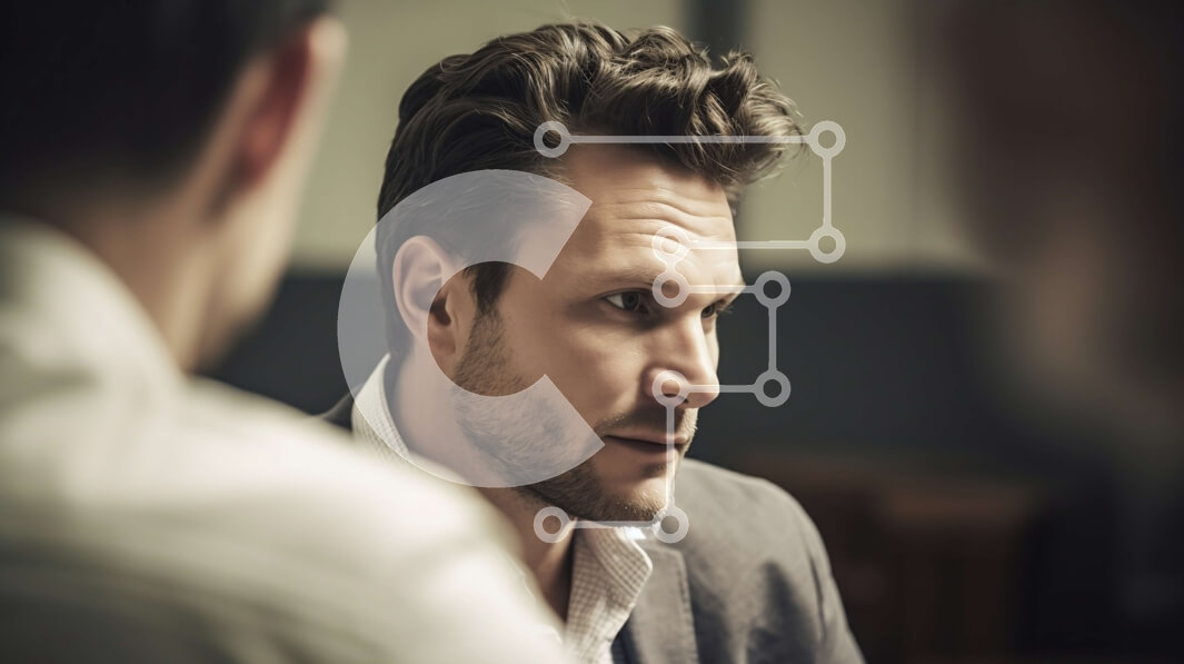 Intra Συλλεκτικό Ξύλινο Παζλ Plywood  4mm - Επαγγελματική συνάντηση δύο ανδρών με επαγγελματική ενδυμασία Σε Ξύλινο Κουτί - Διαστάσεις Puzzle: 10x10 cm – 25 κομμάτια