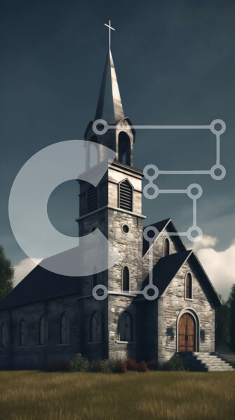 Intra Συλλεκτικό Ξύλινο Παζλ Plywood  4mm - Γαλήνια εικόνα μιας εκκλησίας με καμπαναριό και σταυρό Σε Ξύλινο Κουτί - Διαστάσεις Puzzle: 10x10 cm – 25 κομμάτια