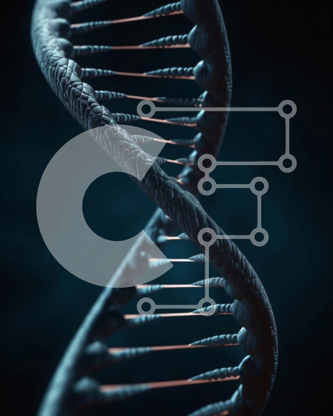 Intra Συλλεκτικό Ξύλινο Παζλ Plywood  4mm - Απεικόνιση διπλής έλικας DNA κλώνου Σε Ξύλινο Κουτί - Διαστάσεις Puzzle: 10x10 cm – 25 κομμάτια