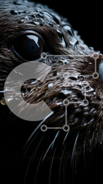 Σετ των 2 Intra Συλλεκτικό Ξύλινο Παζλ Plywood  4mm - Αξιολάτρευτο κοντινό πλάνο του προσώπου της βίδρας με σταγονίδια νερού στη γούνα Σε Ξύλινο Κουτί - Διαστάσεις: 10x10 cm – 25 κομμάτια