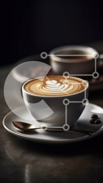 Intra Συλλεκτικό Ξύλινο Παζλ Plywood  4mm - Όμορφη εικόνα ενός φλιτζάνι καφέ με Latte Art Σε Ξύλινο Κουτί - Διαστάσεις: 10x10 cm – 25 κομμάτια