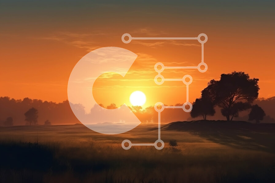 Intra Συλλεκτικό Ξύλινο Παζλ Plywood  4mm - Εκπληκτικό ηλιοβασίλεμα πάνω από ένα χωράφι με δέντρα στο προσκήνιο Σε Ξύλινο Κουτί - Διαστάσεις: 10x10 cm – 25 κομμάτια