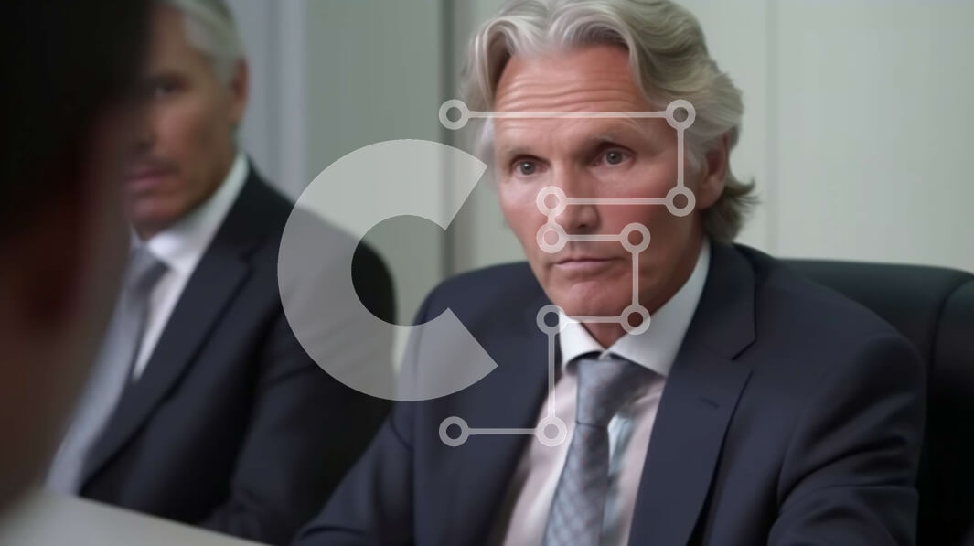 Intra Συλλεκτικό Ξύλινο Παζλ Plywood  4mm - Επικεντρωμένοι επιχειρηματίες με κοστούμια σε μια συνάντηση εργασίας Σε Ξύλινο Κουτί - Διαστάσεις Puzzle: 10x10 cm – 25 κομμάτια