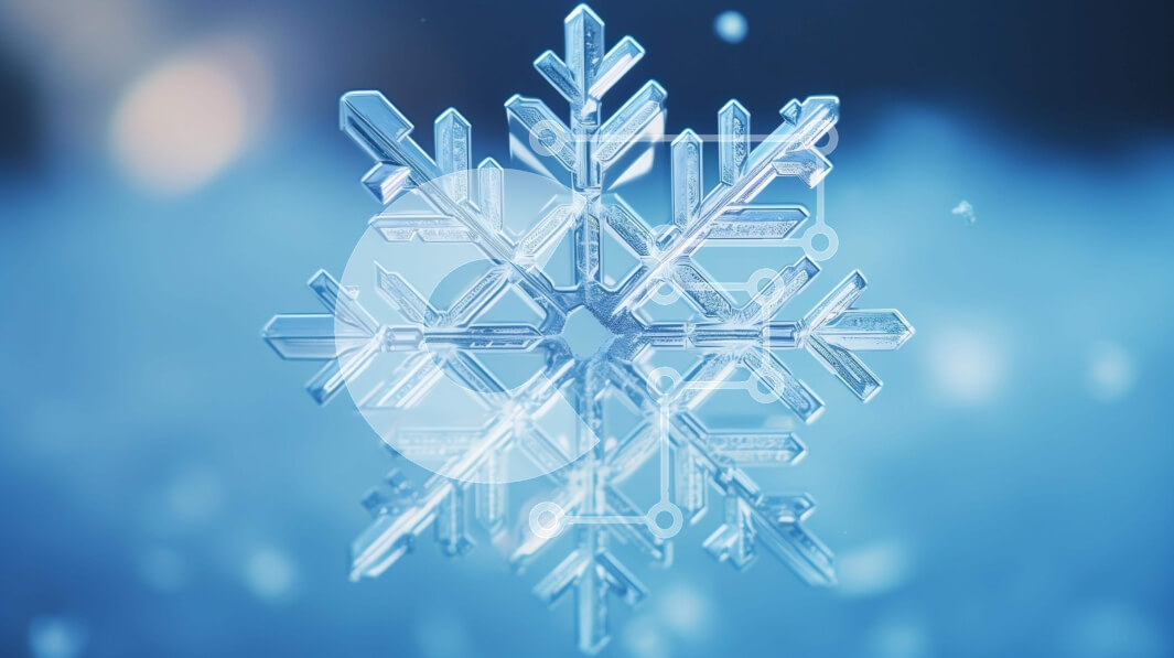 Intra Συλλεκτικό Ξύλινο Παζλ Plywood  4mm - Γυάλινη νιφάδα χιονιού το χειμώνα Σε Ξύλινο Κουτί - Διαστάσεις: 10x10 cm – 25 κομμάτια