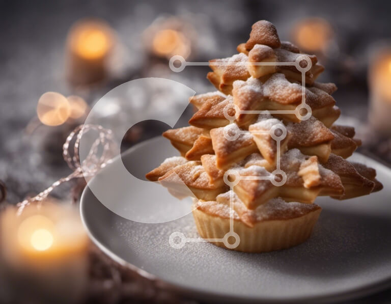 Σετ των 2 Intra Συλλεκτικό Ξύλινο Παζλ Plywood  4mm - Cupcake με γλάσο και κεριά σε διακοσμητικό δέντρο Σε Ξύλινο Κουτί - Διαστάσεις: 10x10 cm – 25 κομμάτια