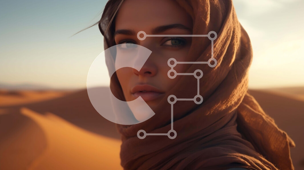 Intra Συλλεκτικό Ξύλινο Παζλ Plywood  4mm - Γυναίκα στην έρημο Σε Ξύλινο Κουτί - Διαστάσεις Puzzle: 10x10 cm – 25 κομμάτια