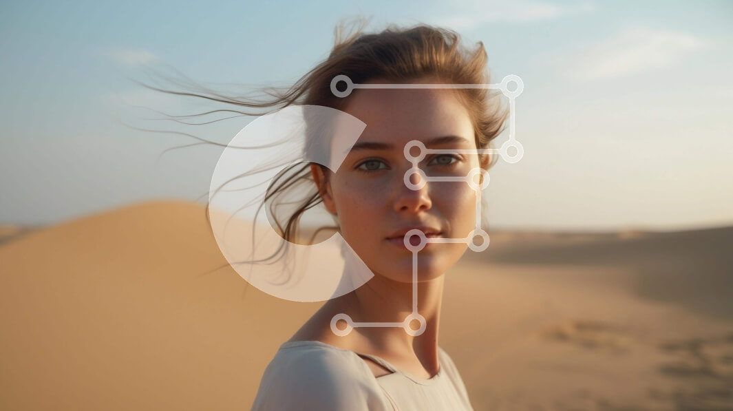 Intra Συλλεκτικό Ξύλινο Παζλ Plywood  4mm - Νεαρή γυναίκα που στέκεται στην έρημο Σε Ξύλινο Κουτί - Διαστάσεις: 10x10 cm – 25 κομμάτια