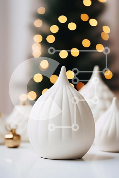 Intra Συλλεκτικό Ξύλινο Παζλ Plywood  4mm - Διακοσμήσεις εορταστικών τραπεζιών με κεραμικά ειδώλια και στολίδια Σε Ξύλινο Κουτί - Διαστάσεις: 10x10 cm – 25 κομμάτια