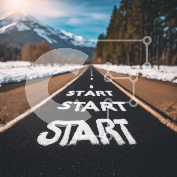 Intra Συλλεκτικό Ξύλινο Παζλ Plywood  4mm - Δρόμος με σήμανση «START» που οδηγεί στη φύση Σε Ξύλινο Κουτί - Διαστάσεις Puzzle: 10x10 cm – 25 κομμάτια