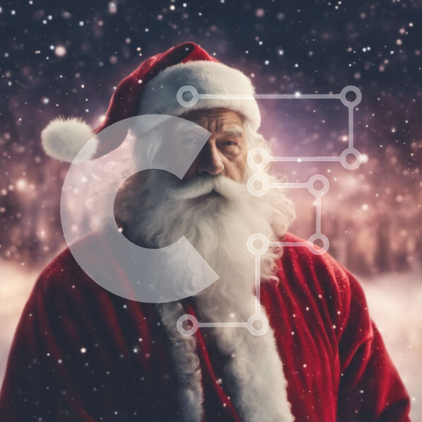 Intra Συλλεκτικό Ξύλινο Παζλ Plywood  4mm - Ηλικιωμένος Άγιος Βασίλης στο χιόνι Σε Ξύλινο Κουτί - Διαστάσεις: 10x10 cm – 25 κομμάτια