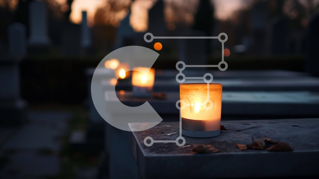 Intra Συλλεκτικό Ξύλινο Παζλ Plywood  4mm - Κεριά στο Νεκροταφείο Σε Ξύλινο Κουτί - Διαστάσεις Puzzle: 10x10 cm – 25 κομμάτια