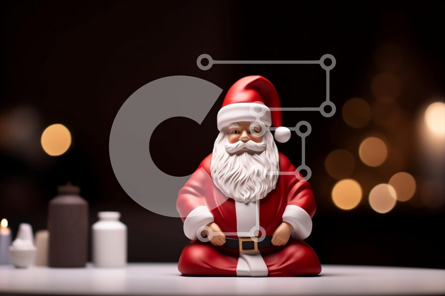 Intra Συλλεκτικό Ξύλινο Παζλ Plywood  4mm - Ειδώλιο Άγιου Βασίλη με κεριά και στολίδια Σε Ξύλινο Κουτί - Διαστάσεις: 10x10 cm – 25 κομμάτια