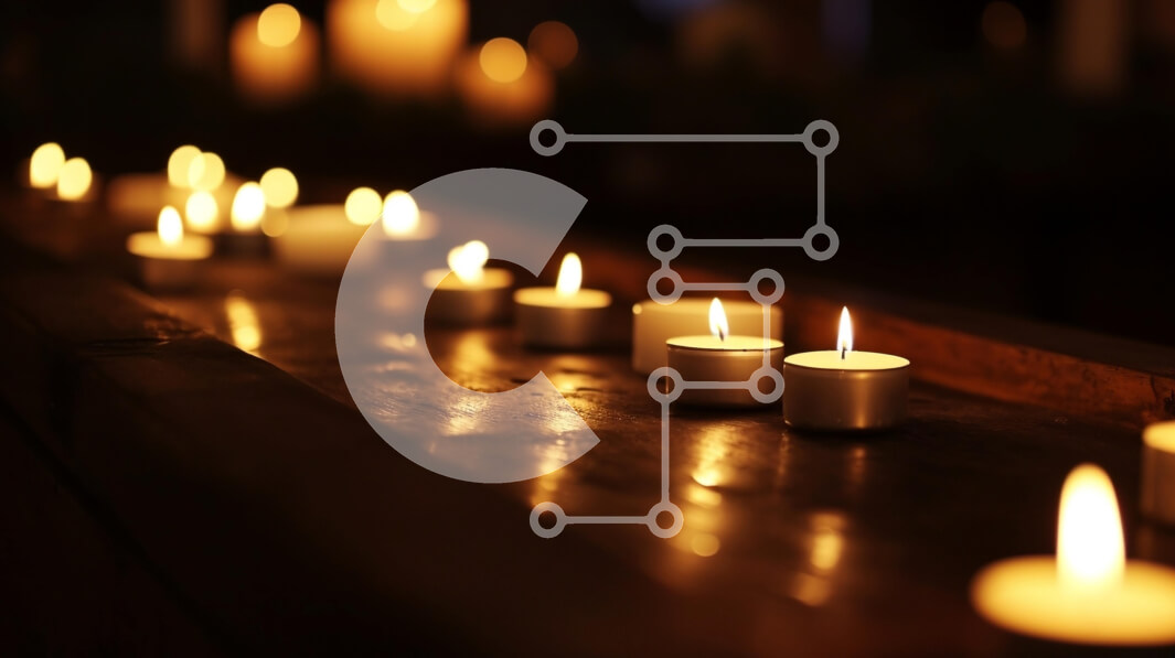 Intra Συλλεκτικό Ξύλινο Παζλ Plywood  4mm - Σειρά αναμμένων κεριών σε ξύλινο τραπέζι Σε Ξύλινο Κουτί - Διαστάσεις Puzzle: 10x10 cm – 25 κομμάτια