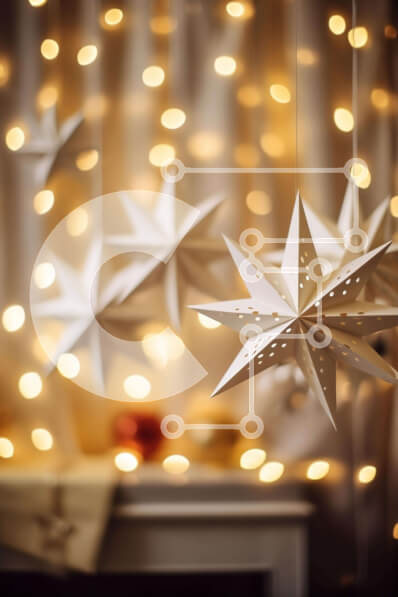 Intra Συλλεκτικό Ξύλινο Παζλ Plywood  4mm - Διακοσμητικά από χαρτί σε σχήμα λευκού αστεριού για την εορταστική περίοδο Σε Ξύλινο Κουτί - Διαστάσεις: 10x10 cm – 25 κομμάτια