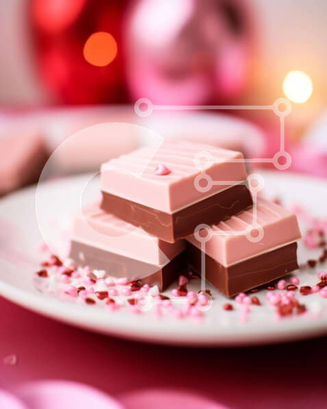 Σετ των 2 Intra Συλλεκτικό Ξύλινο Παζλ Plywood  4mm - Ρομαντικές μπάρες σοκολάτας για την ημέρα του Αγίου Βαλεντίνου Σε Ξύλινο Κουτί - Διαστάσεις: 10x10 cm – 25 κομμάτια