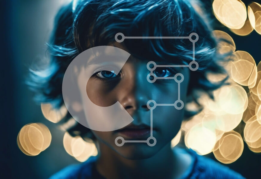 Intra Συλλεκτικό Ξύλινο Παζλ Plywood  4mm - Νεαρό αγόρι που κοιτάζει επίμονα την κάμερα Σε Ξύλινο Κουτί - Διαστάσεις Puzzle: 10x10 cm – 25 κομμάτια