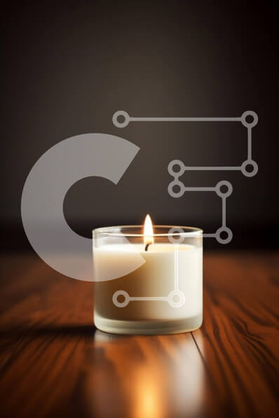 Intra Συλλεκτικό Ξύλινο Παζλ Plywood  4mm - Μονό κερί σε ξύλινο τραπέζι Σε Ξύλινο Κουτί - Διαστάσεις Puzzle: 10x10 cm – 25 κομμάτια