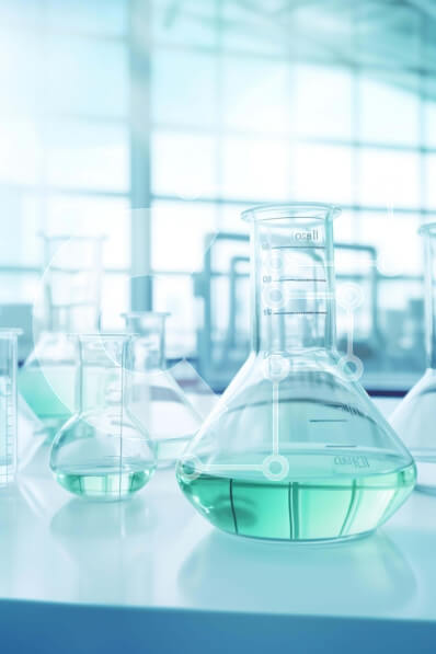 Intra Συλλεκτικό Ξύλινο Παζλ Plywood  4mm - Green Beakers στο Εργαστήριο για Επιστημονικά Πειράματα Σε Ξύλινο Κουτί - Διαστάσεις Puzzle: 10x10 cm – 25 κομμάτια