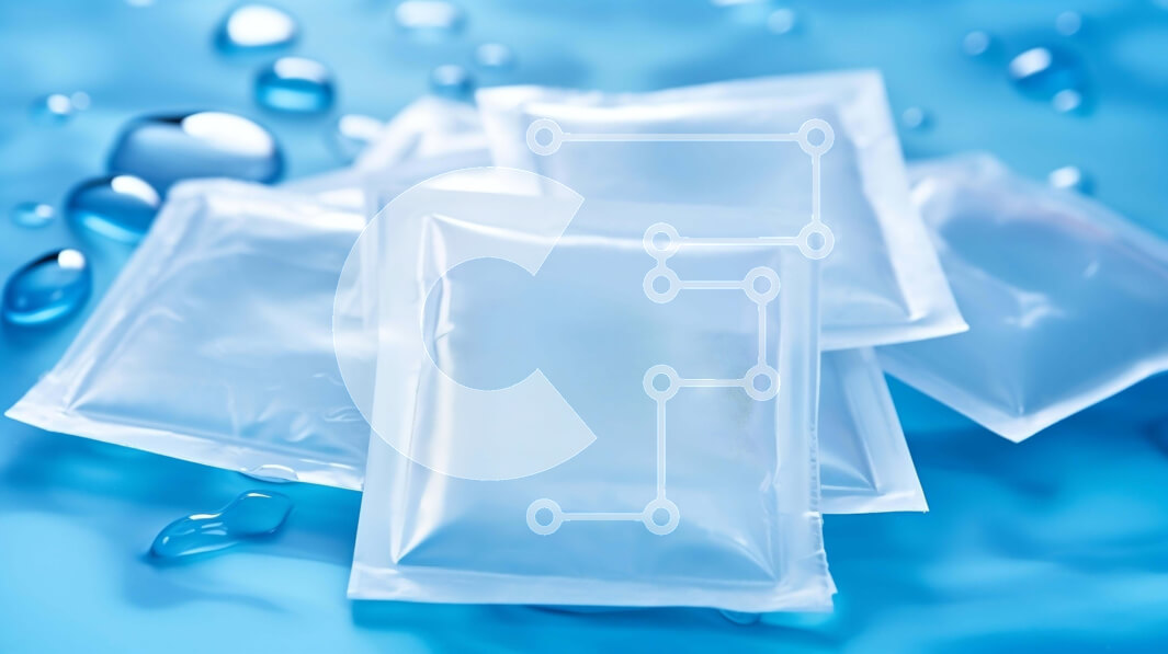 Intra Συλλεκτικό Ξύλινο Παζλ Plywood  4mm - Διαφανείς πλαστικές θήκες σε μπλε σταγόνες νερού Σε Ξύλινο Κουτί - Διαστάσεις Puzzle: 10x10 cm – 25 κομμάτια