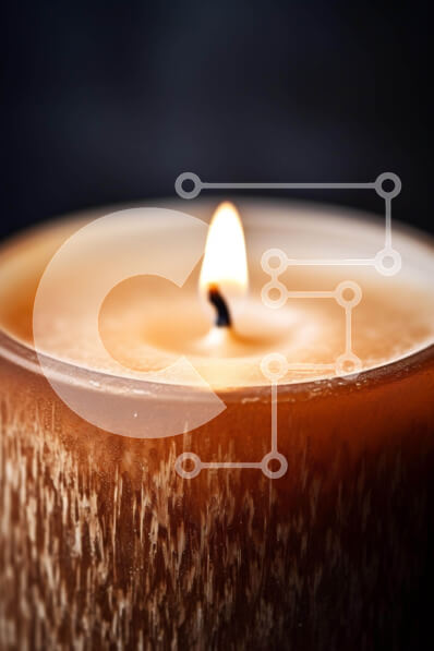 Intra Συλλεκτικό Ξύλινο Παζλ Plywood  4mm - Αναμμένο Ξύλινο κερί στο σκοτάδι Σε Ξύλινο Κουτί - Διαστάσεις Puzzle: 10x10 cm – 25 κομμάτια