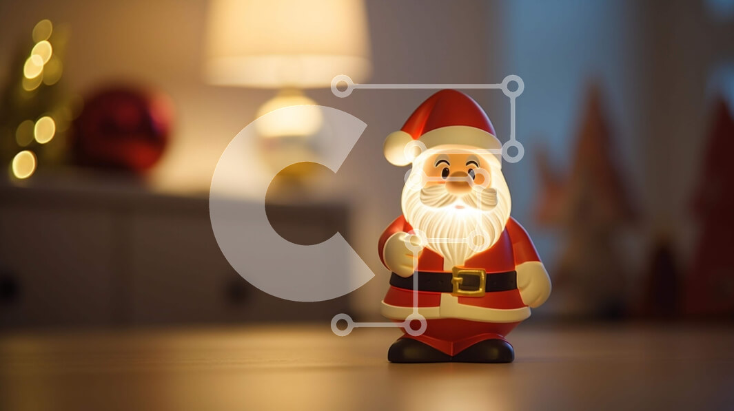 Intra Συλλεκτικό Ξύλινο Παζλ Plywood  4mm - Εορταστικό ειδώλιο Άγιου Βασίλη σε ένα τραπέζι Σε Ξύλινο Κουτί - Διαστάσεις: 10x10 cm – 25 κομμάτια