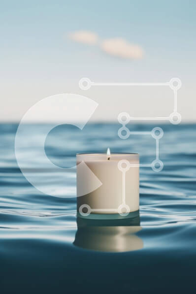 Σετ των 2 Intra Συλλεκτικό Ξύλινο Παζλ Plywood  4mm - Κερί που επιπλέει στον ωκεανό - ειρηνικό και γαλήνιο Σε Ξύλινο Κουτί - Διαστάσεις: 10x10 cm – 25 κομμάτια