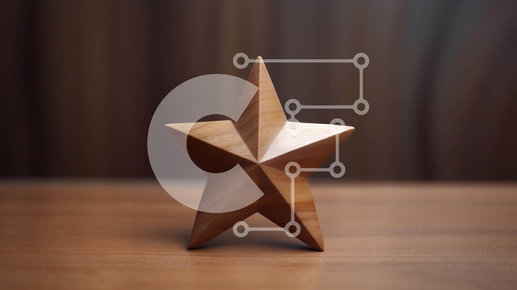 Intra Συλλεκτικό Ξύλινο Παζλ Plywood  4mm - Ξύλινο αστέρι σε ημιτελές ξύλινο τραπέζι Σε Ξύλινο Κουτί - Διαστάσεις: 10x10 cm – 25 κομμάτια