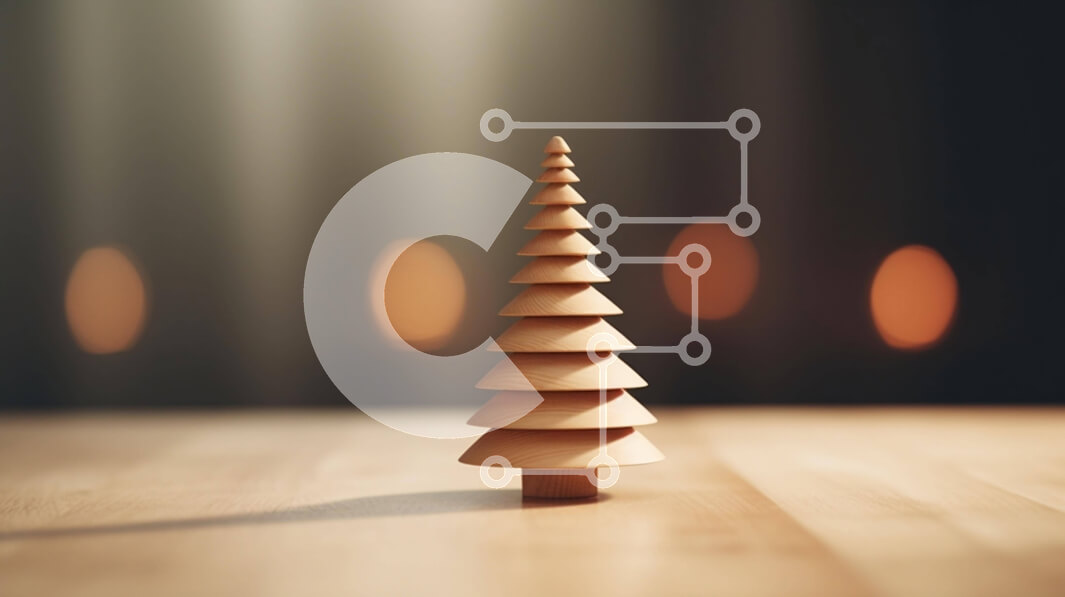 Intra Συλλεκτικό Ξύλινο Παζλ Plywood  4mm - Ξύλινο χριστουγεννιάτικο δέντρο με λαμπάκια κεριών Σε Ξύλινο Κουτί - Διαστάσεις: 10x10 cm – 25 κομμάτια