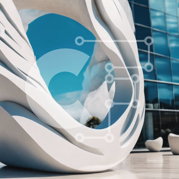 Intra Συλλεκτικό Ξύλινο Παζλ Plywood  4mm - Μεγάλο λευκό γλυπτό που περιβάλλεται από καρέκλες και παγκάκια Σε Ξύλινο Κουτί - Διαστάσεις Puzzle: 10x10 cm – 25 κομμάτια