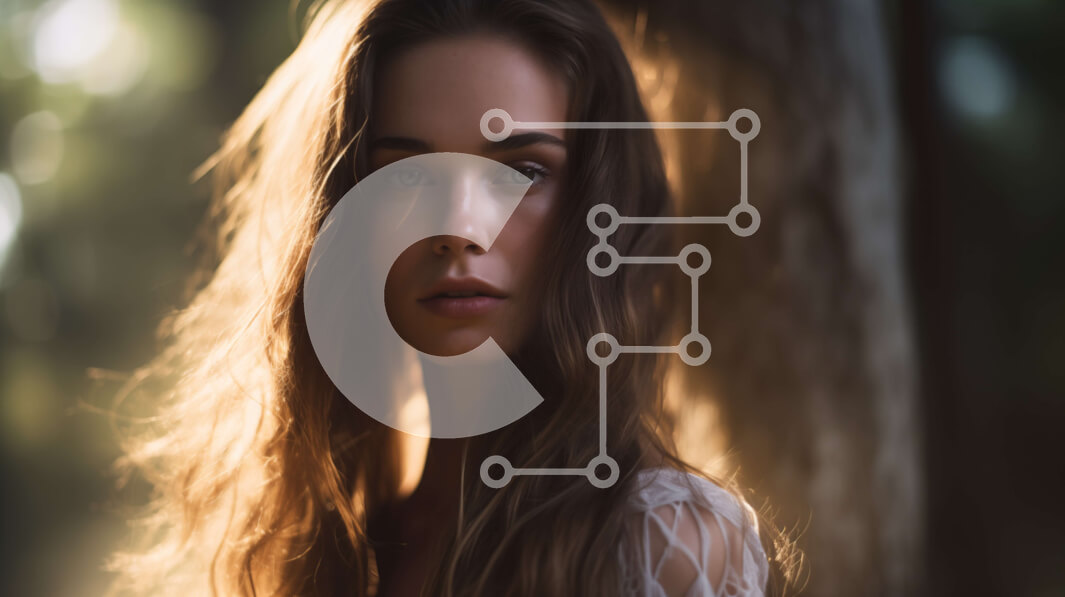 Intra Συλλεκτικό Ξύλινο Παζλ Plywood  4mm - Όμορφη γυναίκα με μακριά μαλλιά στο δάσος Σε Ξύλινο Κουτί - Διαστάσεις Puzzle: 10x10 cm – 25 κομμάτια