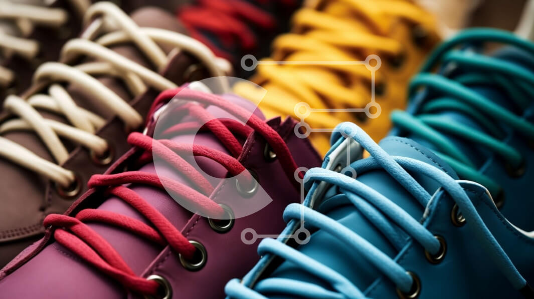 Σετ των 2 Intra Συλλεκτικό Ξύλινο Παζλ Plywood  4mm - Πολύχρωμα αθλητικά παπούτσια από κοντά Σε Ξύλινο Κουτί - Διαστάσεις: 10x10 cm – 25 κομμάτια