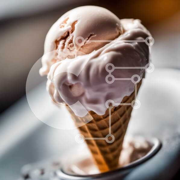 Σετ των 2 Intra Συλλεκτικό Ξύλινο Παζλ Plywood  4mm - Νόστιμη σέσουλα παγωτού σε χωνάκι βάφλας Σε Ξύλινο Κουτί - Διαστάσεις: 10x10 cm – 25 κομμάτια