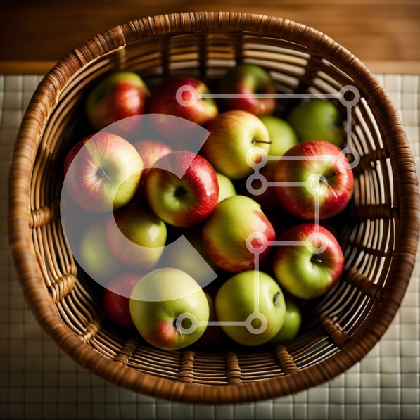 Σετ των 2 Intra Συλλεκτικό Ξύλινο Παζλ Plywood  4mm - Ζωντανή εικόνα ενός μπολ με κόκκινα μήλα Σε Ξύλινο Κουτί - Διαστάσεις: 10x10 cm – 25 κομμάτια