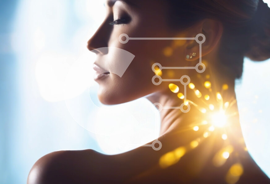 Intra Συλλεκτικό Ξύλινο Παζλ Plywood  4mm - Γυναίκα με γερμένο κεφάλι και έντονο φως στο φόντο Σε Ξύλινο Κουτί - Διαστάσεις Puzzle: 10x10 cm – 25 κομμάτια