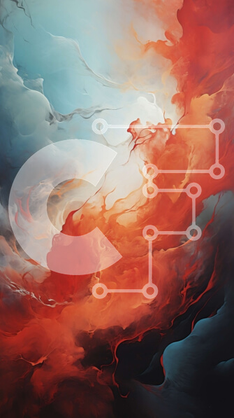 Intra Συλλεκτικό Ξύλινο Παζλ Plywood  4mm - Δυναμικό και ζωντανό αφηρημένο έργο τέχνης του Stormy Sky Σε Ξύλινο Κουτί - Διαστάσεις Puzzle: 10x10 cm – 25 κομμάτια