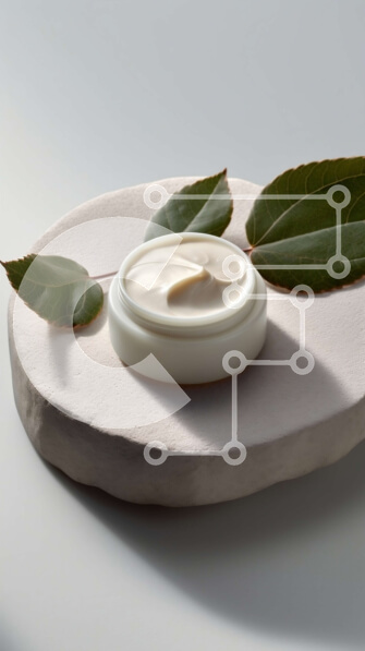 Intra Συλλεκτικό Ξύλινο Παζλ Plywood  4mm - Όμορφη εικόνα της λευκής κρέμας σε ένα μικρό κεραμικό μπολ σε μια μαρμάρινη επιφάνεια Σε Ξύλινο Κουτί - Διαστάσεις: 10x10 cm – 25 κομμάτια