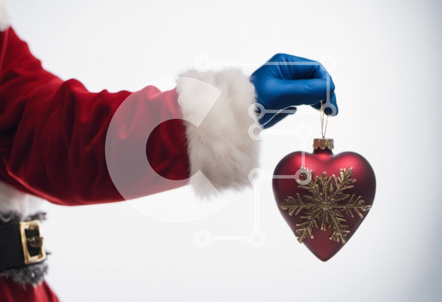 Intra Συλλεκτικό Ξύλινο Παζλ Plywood  4mm - Στολίδι Άγιου Βασίλη σε σχήμα καρδιάς Σε Ξύλινο Κουτί - Διαστάσεις: 10x10 cm – 25 κομμάτια