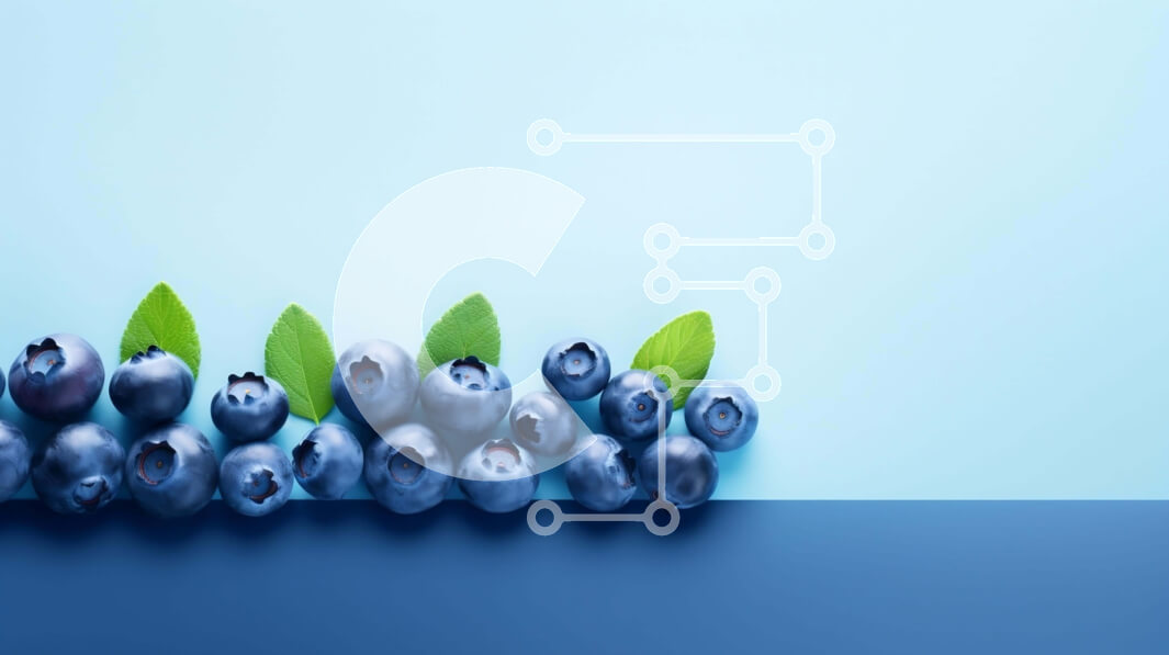 Σετ των 2 Intra Συλλεκτικό Ξύλινο Παζλ Plywood  4mm - Βατόμουρα με πράσινα φύλλα σε μπλε φόντο Σε Ξύλινο Κουτί - Διαστάσεις: 10x10 cm – 25 κομμάτια