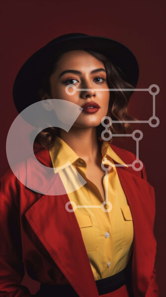 Intra Συλλεκτικό Ξύλινο Παζλ Plywood  4mm - Κομψή γυναίκα με τολμηρή στολή Σε Ξύλινο Κουτί - Διαστάσεις Puzzle: 10x10 cm – 25 κομμάτια