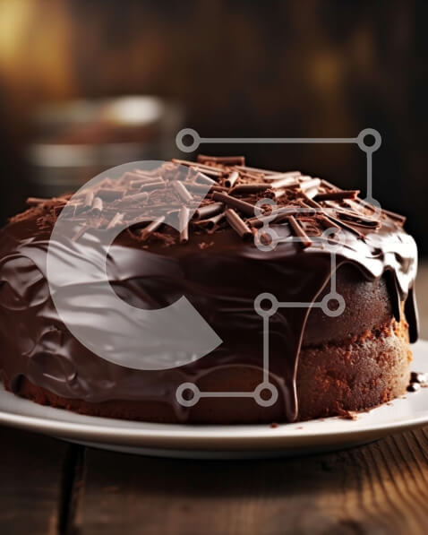 Σετ των 2 Intra Συλλεκτικό Ξύλινο Παζλ Plywood  4mm - Πεντανόστιμο κέικ σοκολάτας με σοκολάτα παγωμένο εικόνα Σε Ξύλινο Κουτί - Διαστάσεις: 10x10 cm – 25 κομμάτια