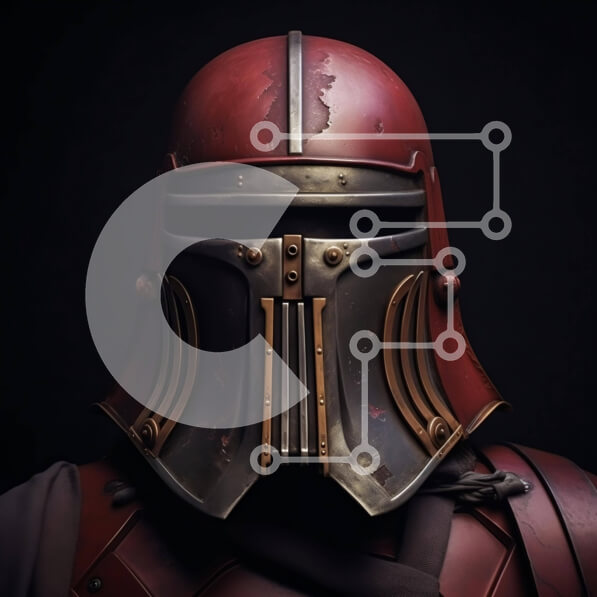 Intra Συλλεκτικό Ξύλινο Παζλ Plywood  4mm - Κράνος Star Wars με κόκκινες και μαύρες λεπτομέρειες Σε Ξύλινο Κουτί - Διαστάσεις Puzzle: 10x10 cm – 25 κομμάτια