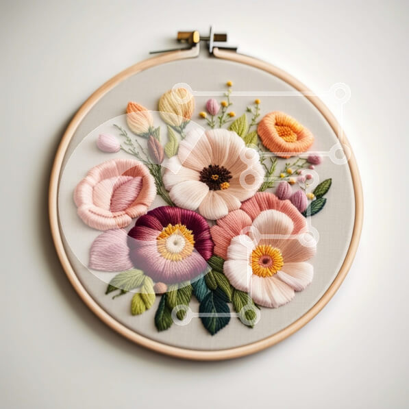 Intra Συλλεκτικό Ξύλινο Παζλ Plywood  4mm - Χειροποίητο φλοράλ Κέντημα Τσέρκι Τέχνη για διακόσμηση σπιτιού Σε Ξύλινο Κουτί - Διαστάσεις Puzzle: 10x10 cm – 25 κομμάτια