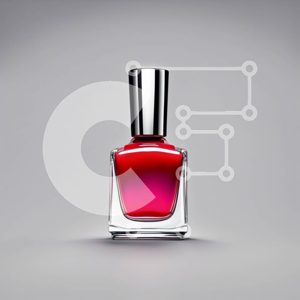 Σετ των 2 Intra Συλλεκτικό Ξύλινο Παζλ Plywood  4mm - Κομψό κόκκινο μπουκάλι βερνίκι νυχιών για τέλειο μανικιούρ Σε Ξύλινο Κουτί - Διαστάσεις: 10x10 cm – 25 κομμάτια