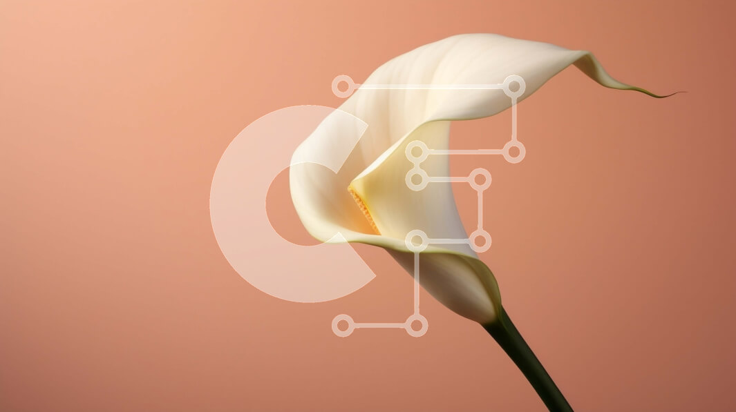 Intra Συλλεκτικό Ξύλινο Παζλ Plywood  4mm - Μονό λευκό Calla Lily σε πορτοκαλί φόντο Σε Ξύλινο Κουτί - Διαστάσεις: 10x10 cm – 25 κομμάτια