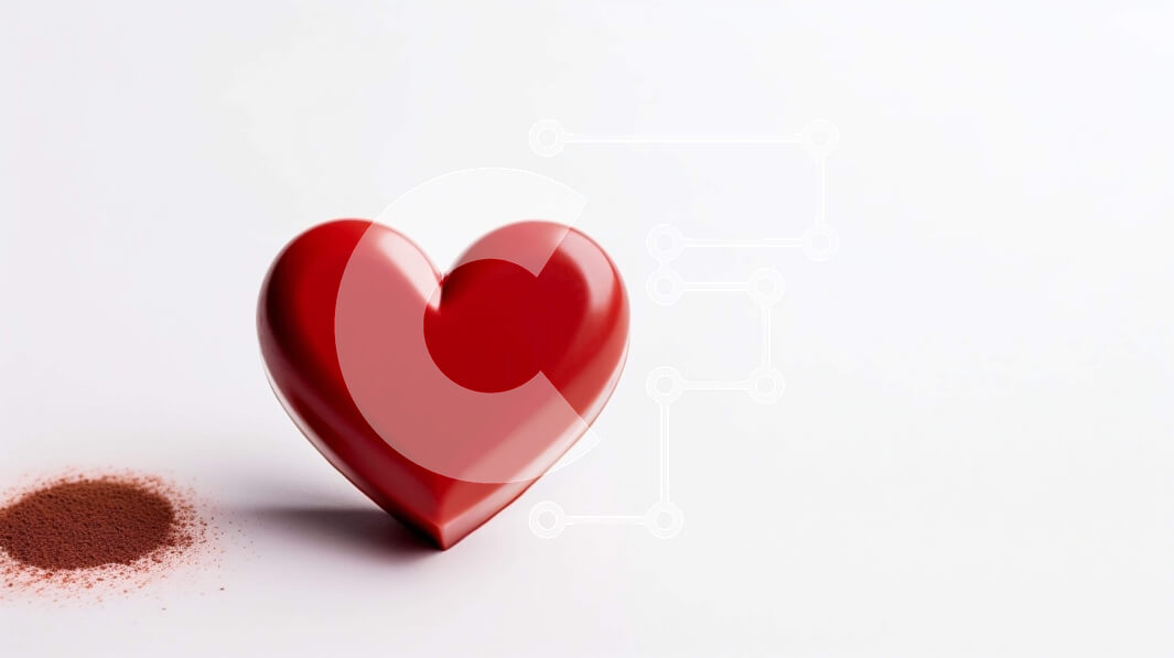 Σετ των 2 Intra Συλλεκτικό Ξύλινο Παζλ Plywood  4mm - Κόκκινο αντικείμενο σε σχήμα καρδιάς σε κονιοποιημένο κακάο Σε Ξύλινο Κουτί - Διαστάσεις: 10x10 cm – 25 κομμάτια