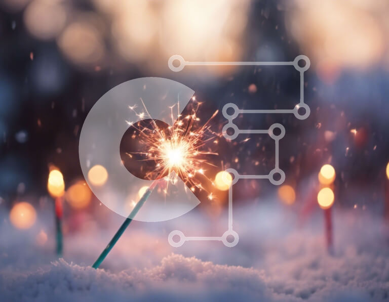 Intra Συλλεκτικό Ξύλινο Παζλ Plywood  4mm - Βεγγαλικά στο χιόνι με κεριά Σε Ξύλινο Κουτί - Διαστάσεις Puzzle: 10x10 cm – 25 κομμάτια