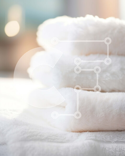 Intra Συλλεκτικό Ξύλινο Παζλ Plywood  4mm - Καθαρό και φρέσκο: Στοίβα από λευκές πετσέτες σε ένα κρεβάτι Σε Ξύλινο Κουτί - Διαστάσεις Puzzle: 10x10 cm – 25 κομμάτια